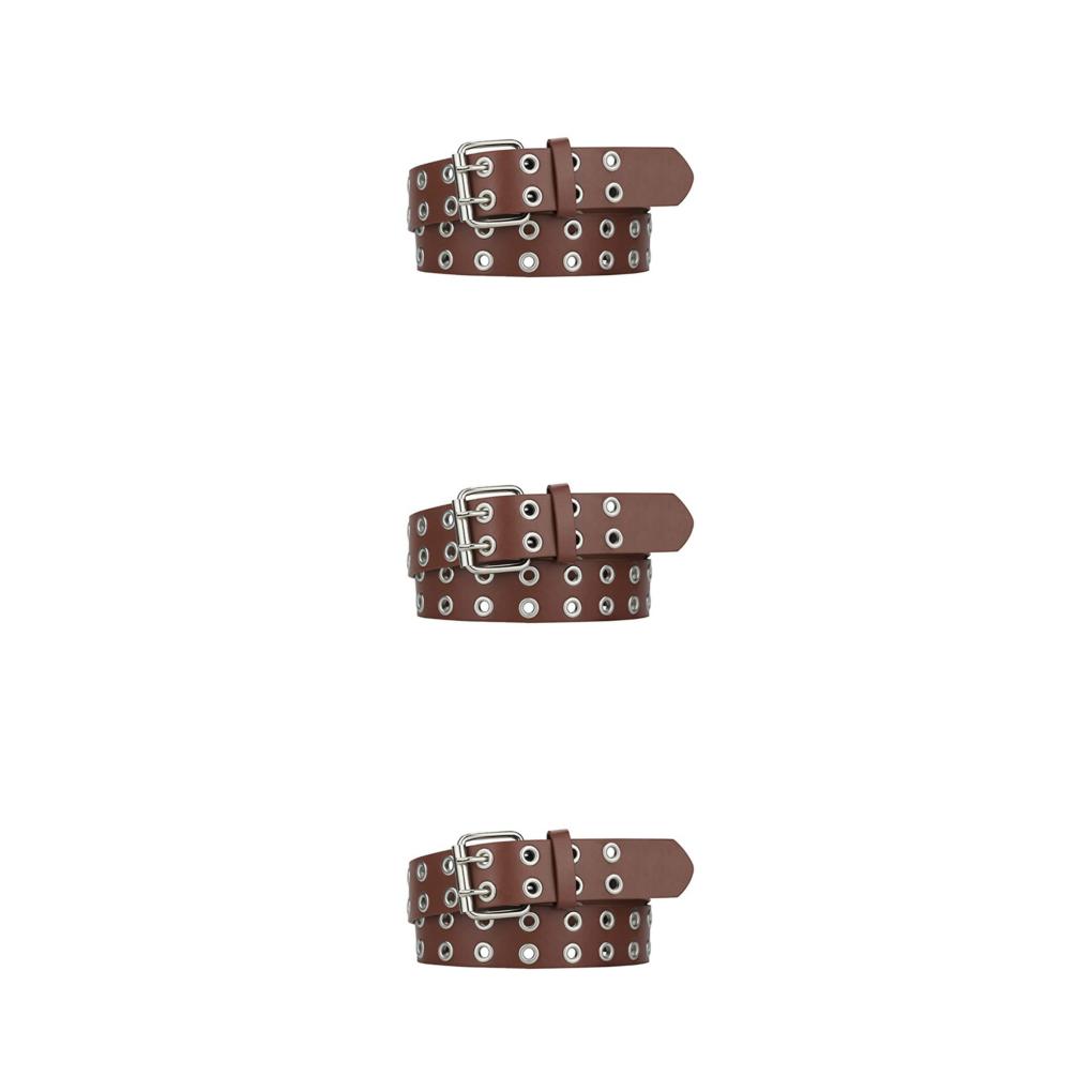 1/2/3 Punk Double Buckle Belt Exquisite Craft And Soft Texture Classic Style - Picture 32 of 42