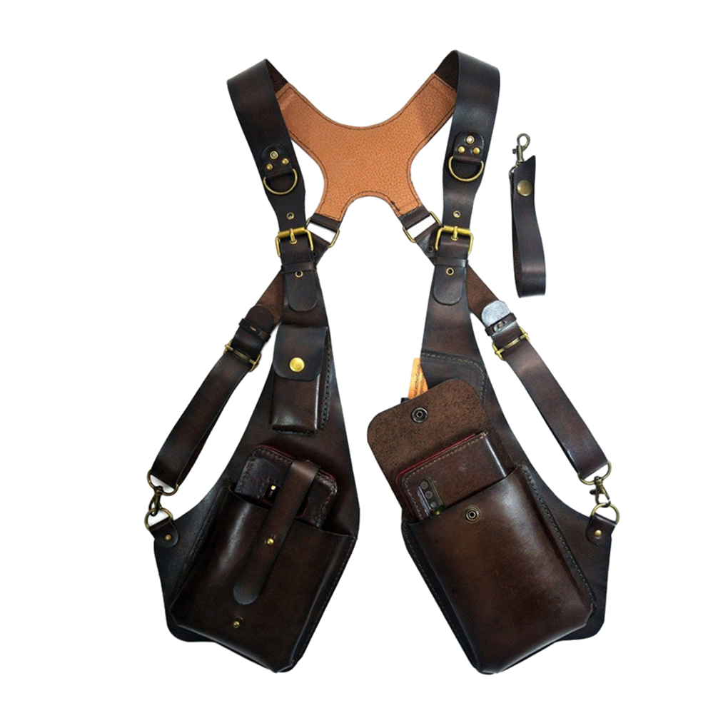 Adjustable Men Anti-Theft Underarm Shoulder Bag PU Leather Wallet Holster Bag US