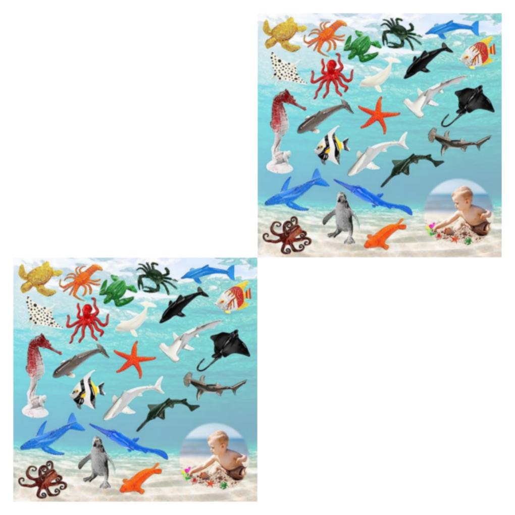 1/2/3 24piece Imagination With Sea Animal Toy Non-toxic And Odorless For Safe - Foto 8 di 10