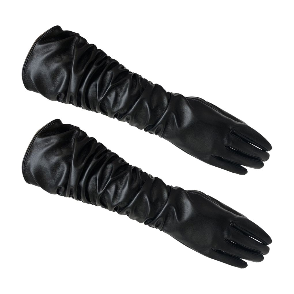 Wide Application Women Long PU Leather Gloves For All Occasions Comfortable