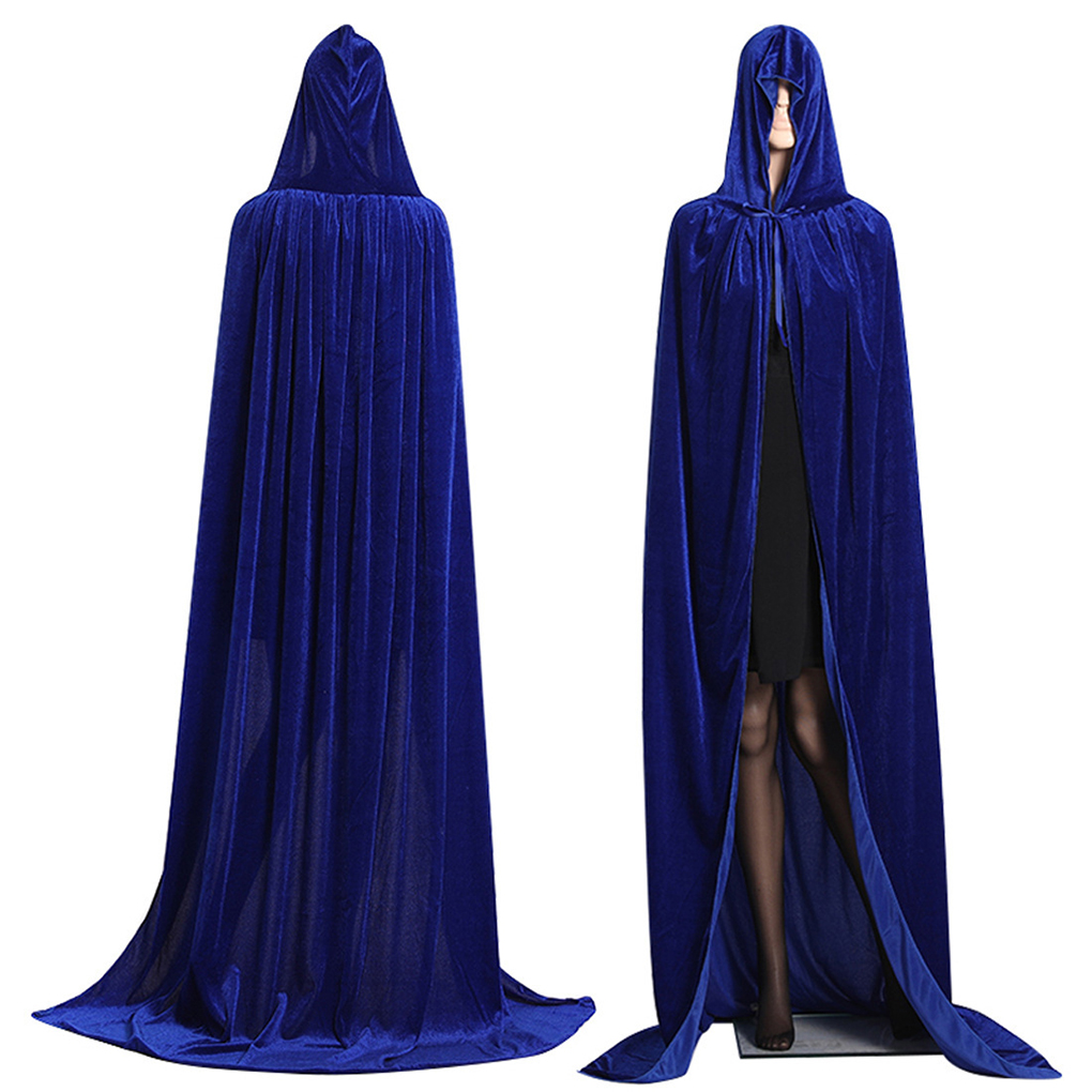 Unique Style Black Red Velvet Cape For Spooky Halloween Look Long And Spacious - Picture 12 of 12