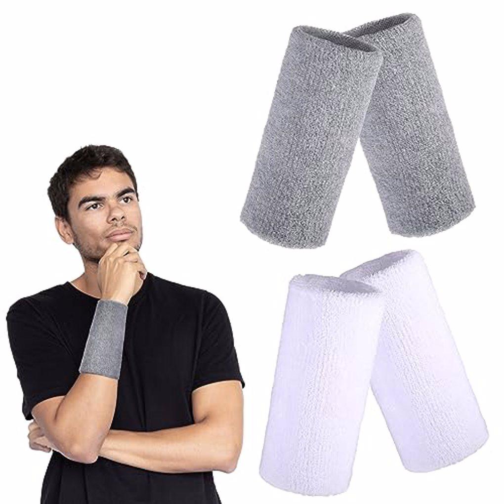 4piece Tennis Wrist Sweatbands Safe Ingredients Breathable Fabric Soft