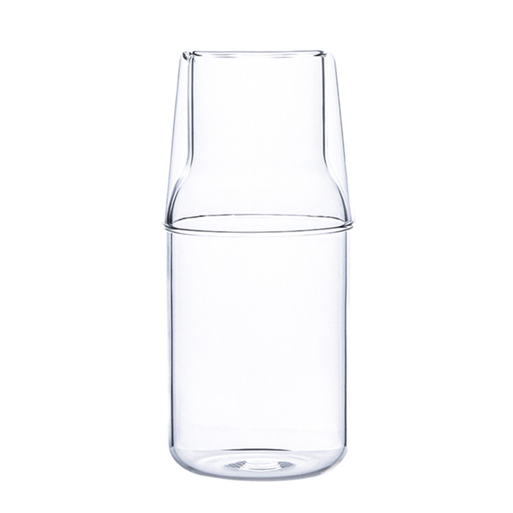 Glass Water Pitcher With Lid Cup Durable High Borosilicate Glass Stylish - Picture 9 of 10