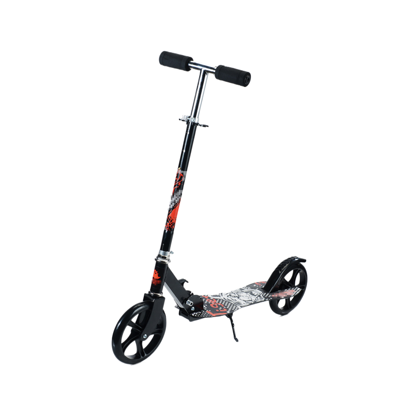 Foldable Kids Scooter Adjustable Height Teens Kick Push Scooter 2 Big Wheels - Picture 12 of 13