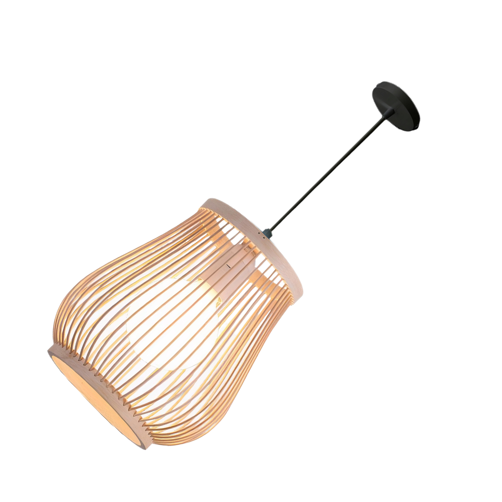 1/2/3 Bamboo Wicker Rattan Shade Pendant Light Fixtures Hanging Ceiling Lamp - Picture 16 of 16