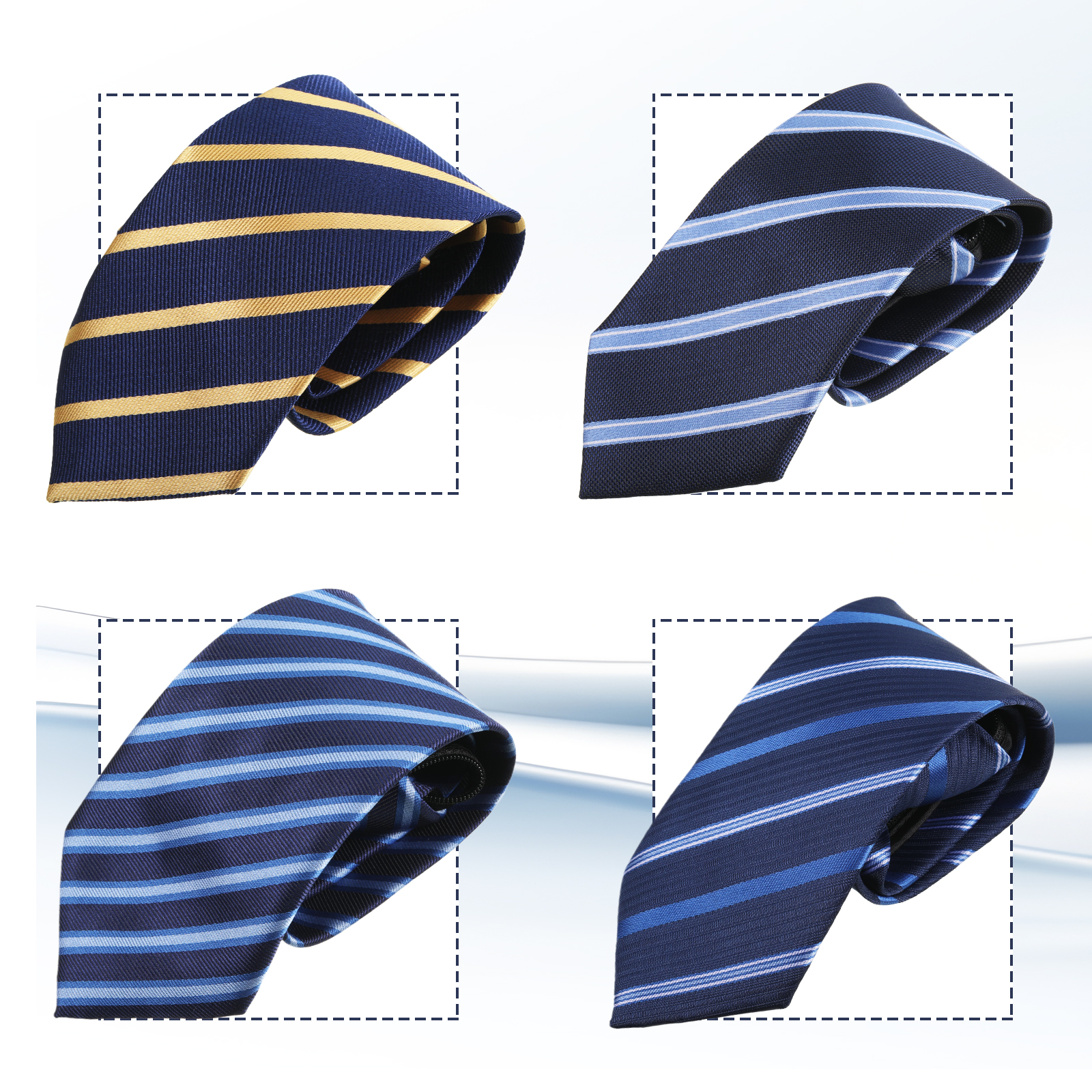Men’s Striped Pre-Tied Necktie Classic Diamond Stripe Patterns Premium Satin US