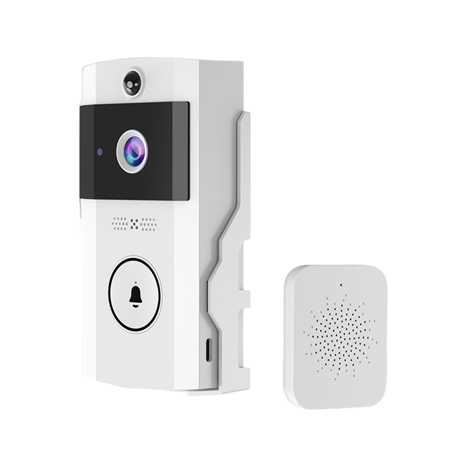 Wireless Visual Doorbell w/ Solar Rain Cover Intercom Security Camera Door Bell - Picture 19 of 21