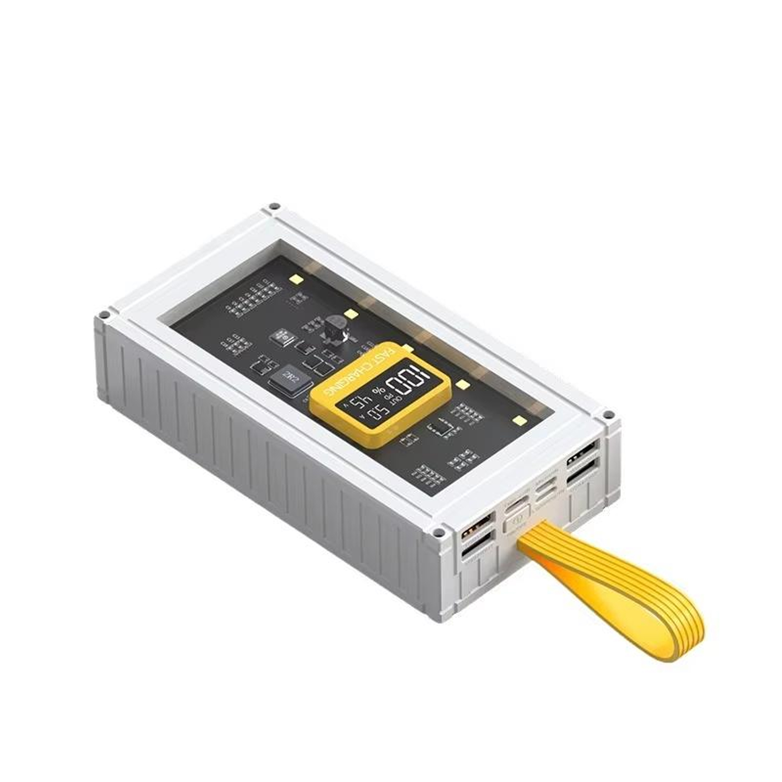Portable Battery Power Bank 120W Super Fast Charging Transparent Container Shape - Zdjęcie 13 z 15