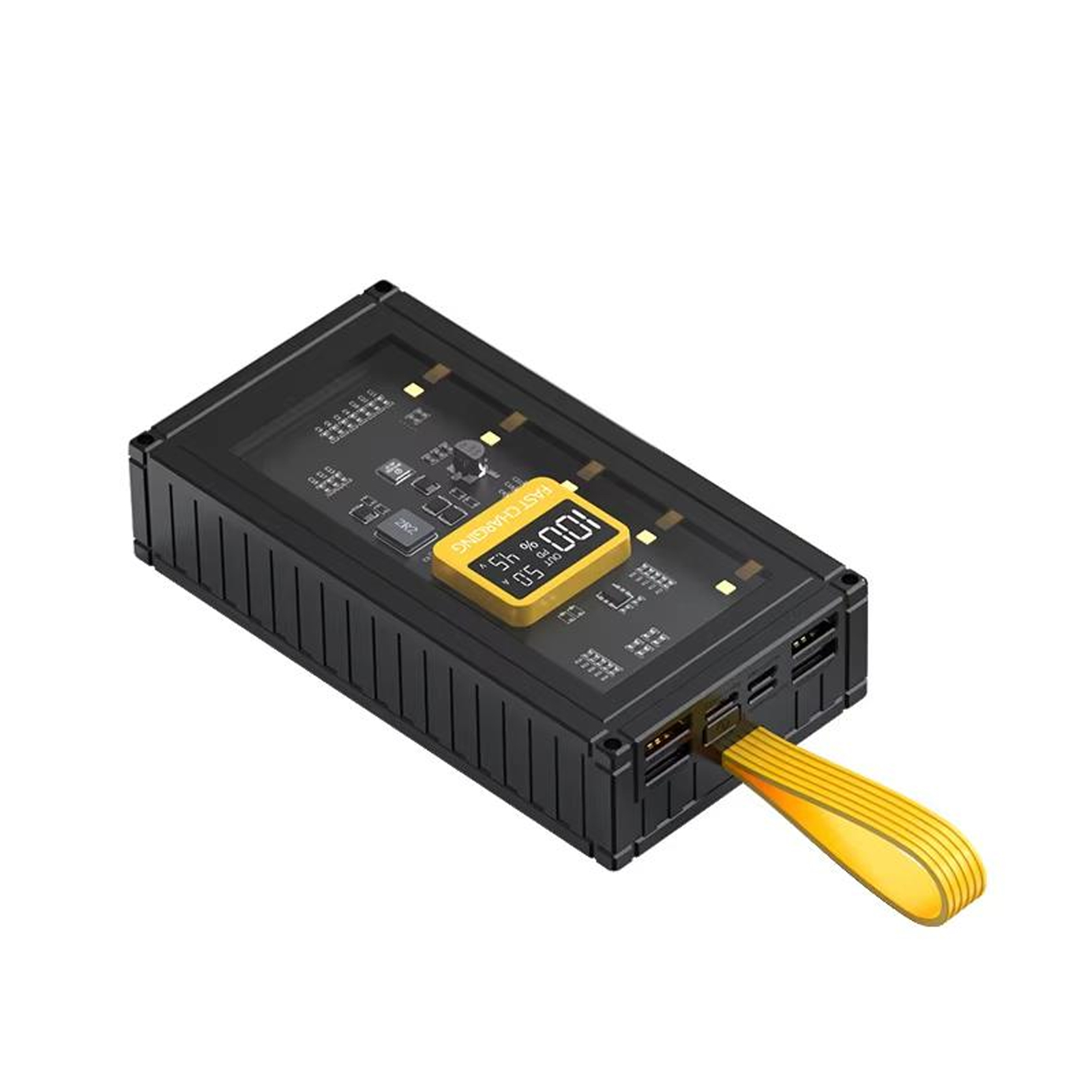 Portable Battery Power Bank 120W Super Fast Charging Transparent Container Shape - Zdjęcie 12 z 15