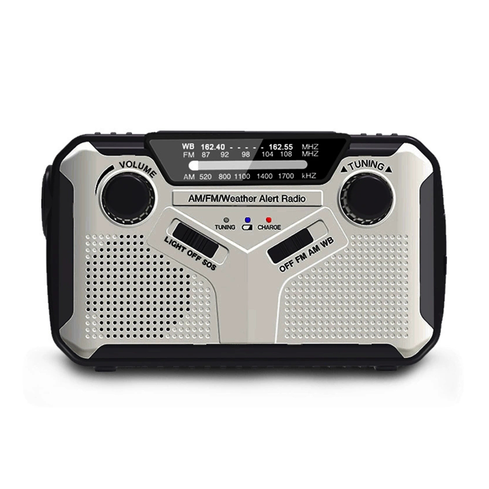 Solar Powered Hand Cranked Radio NOAA Multi Frequency Radio For Emergency Dynamo - Bild 12 von 14