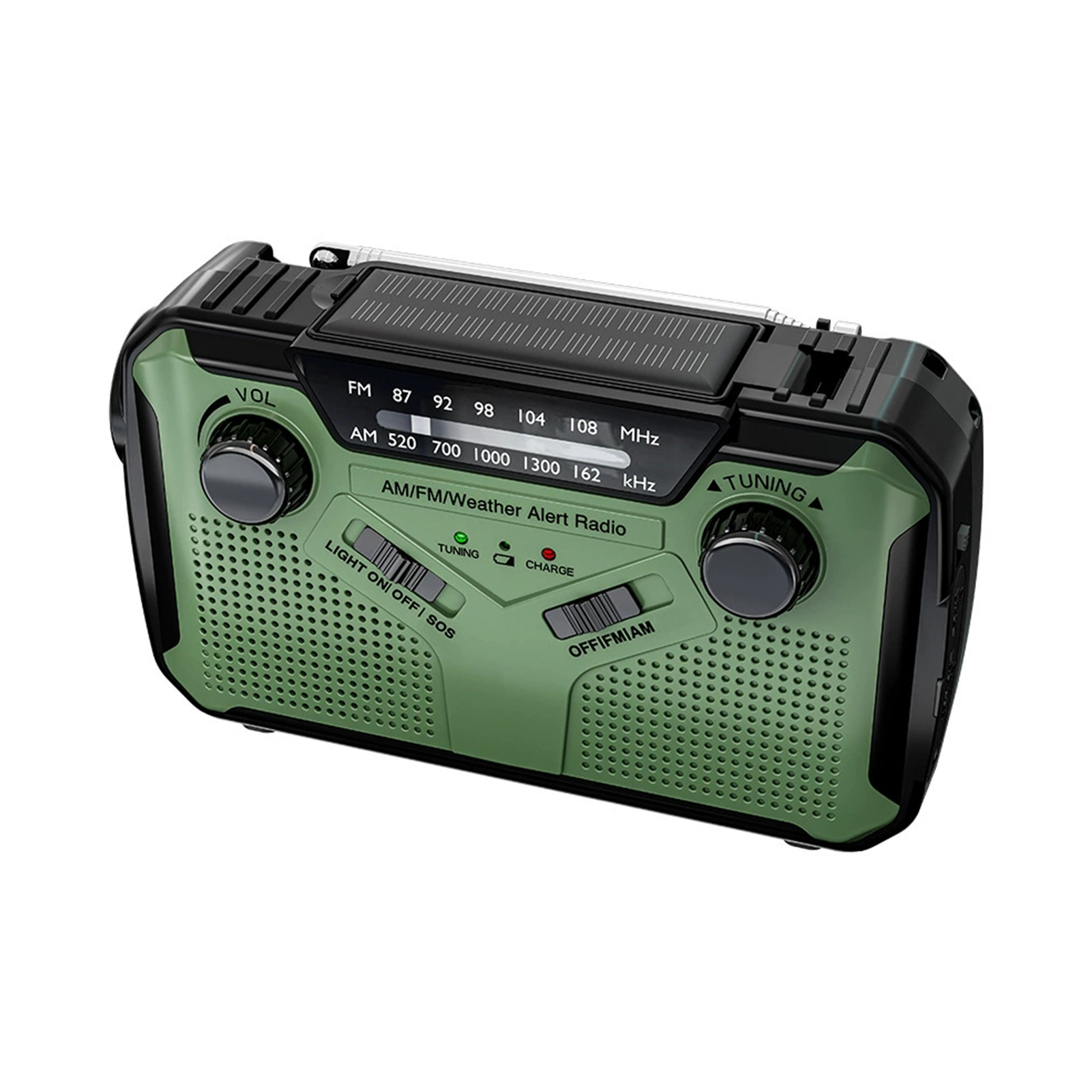 Solar Powered Hand Cranked Radio NOAA Multi Frequency Radio For Emergency Dynamo - Bild 14 von 14