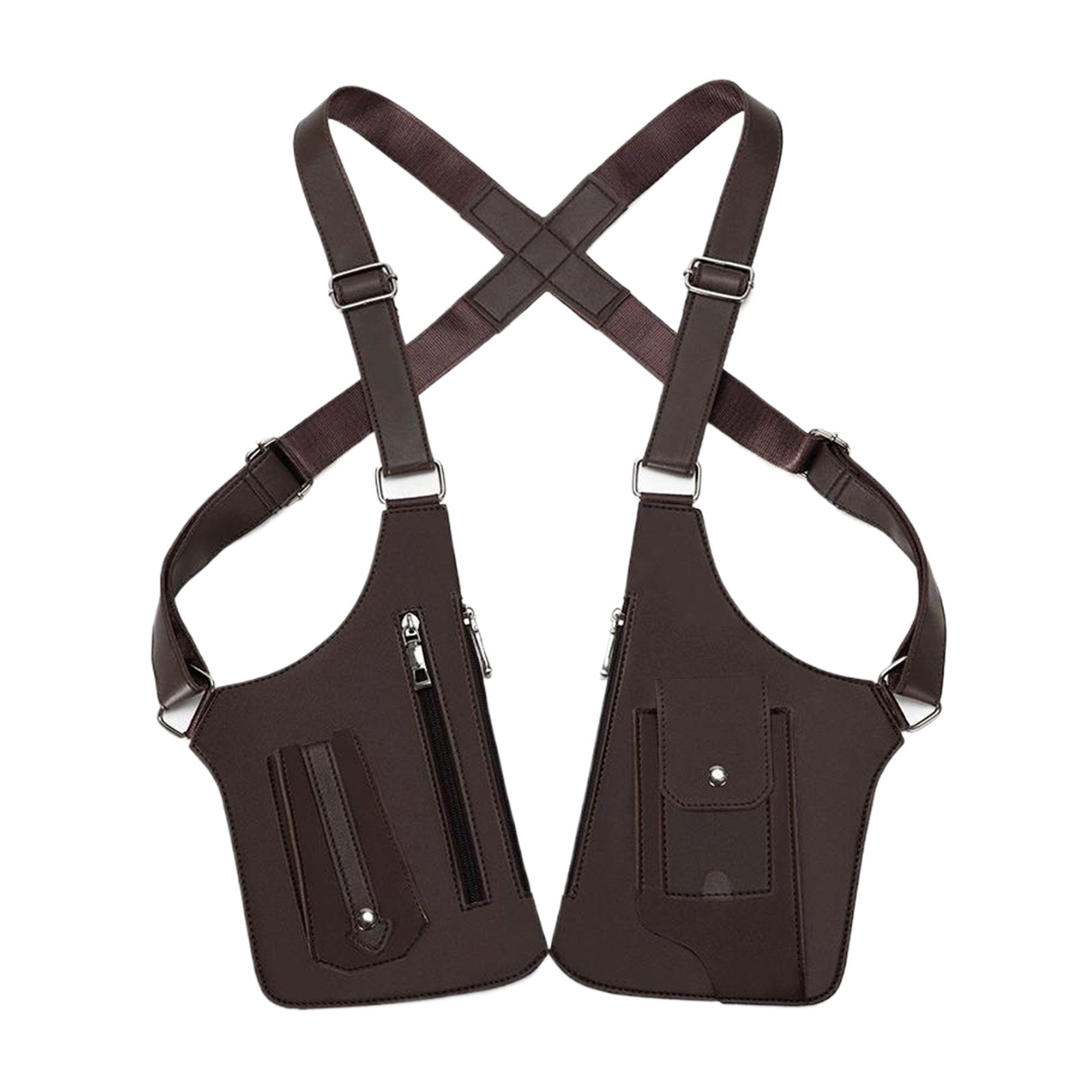 Mens Adjustable Anti-Theft Underarm Shoulder Bag PU Leather Wallet Holster Bag