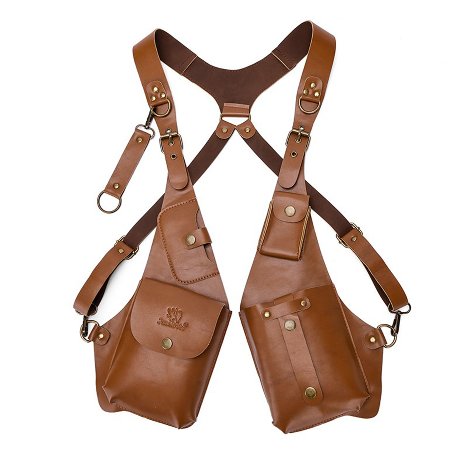 Double Shoulder Armpit Bag for Men, Anti-Theft Bag with Double