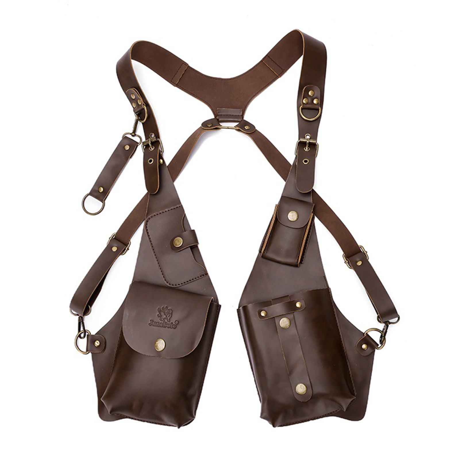 Double Shoulder Armpit Bag for Men, Anti-Theft Bag with Double Shoulder Straps