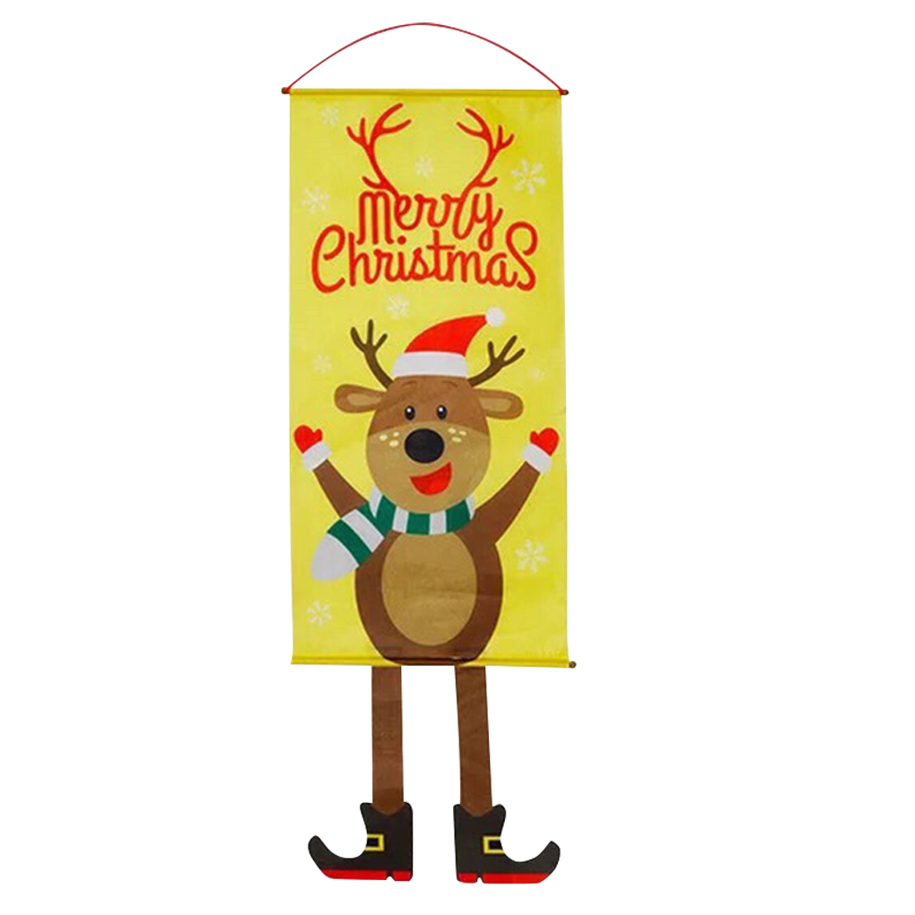 Christmas Window Sign Christmas Window Polyester Decorative for Shop Bar Hotel