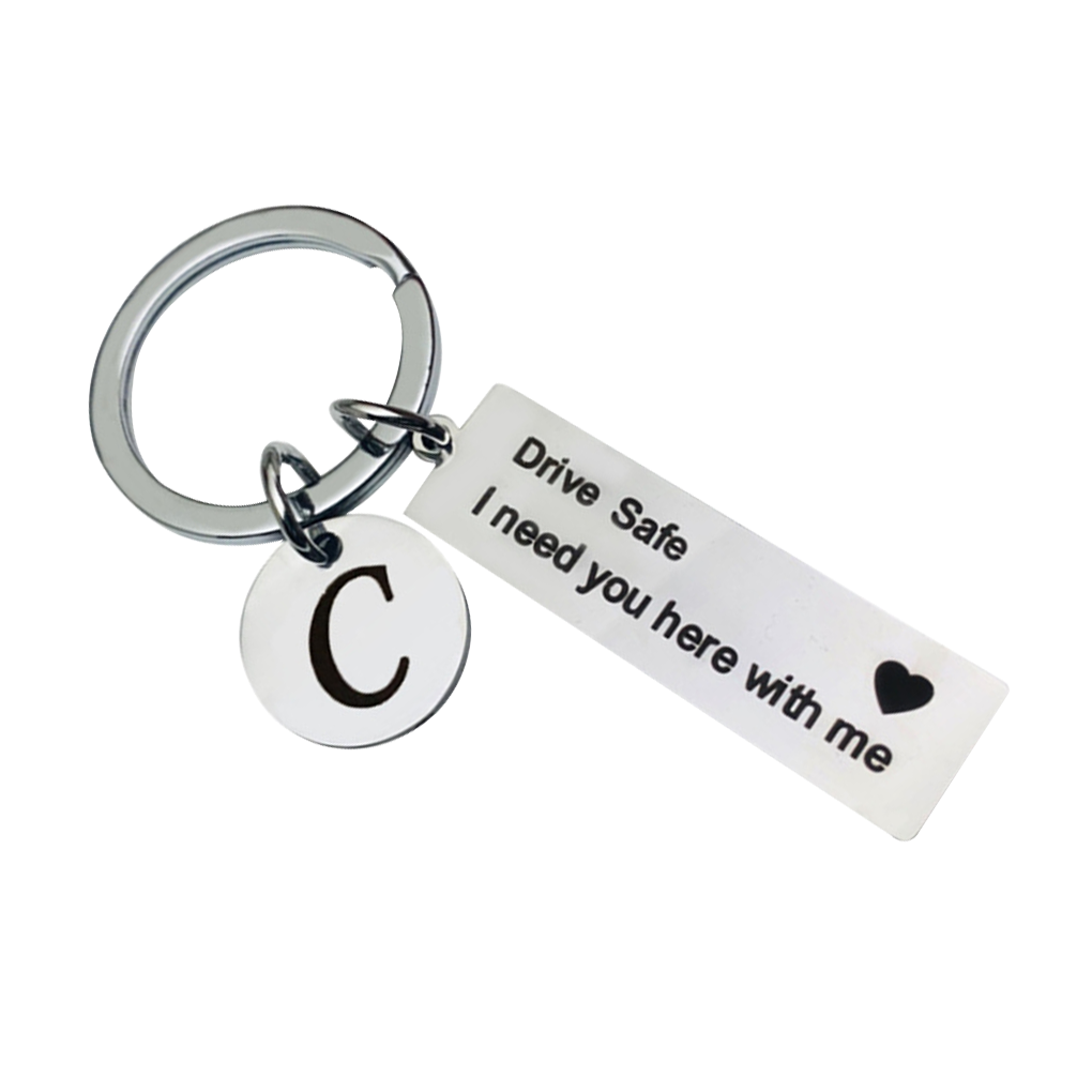 1/2/3 keychain key ring valentines day key chain Custom A-Z 26 Initials Letter