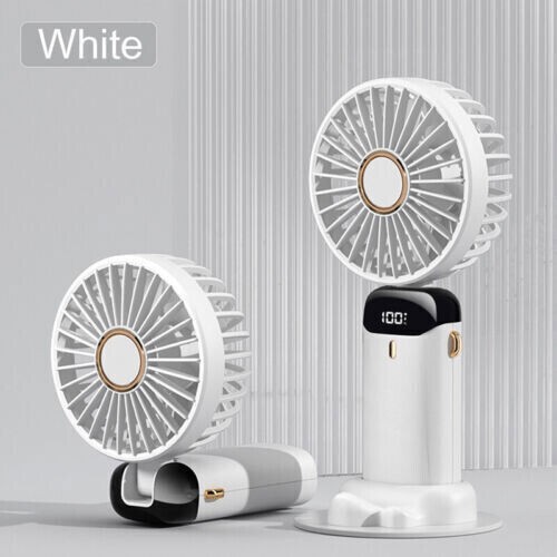 Portable Hand-held Fan Mini Folding Desk Fan Cooler Cooling USB Rechargeable - Picture 18 of 19