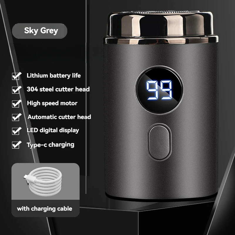 Portable Electric Shaver Men Mini Rechargeable Wet/Dry Beard Razor For Men Gifts - Picture 8 of 10